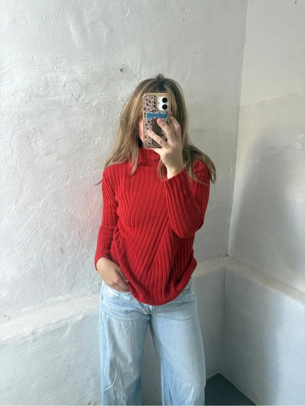 Vintage Express Burgundy Cable High Neck Sweater